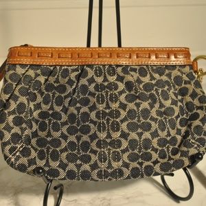 Coach denim signature wristlet